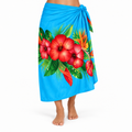 Womens Lava Lava/Sarong-Aqua Red