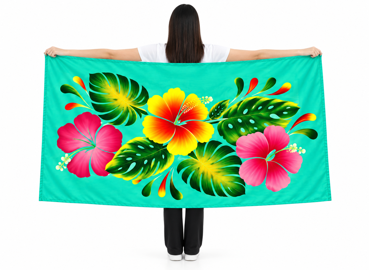 Womens Lava Lava/Sarong-Aqua