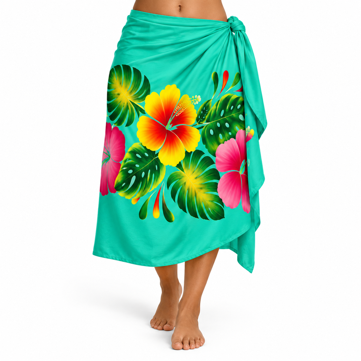 Womens Lava Lava/Sarong-Aqua