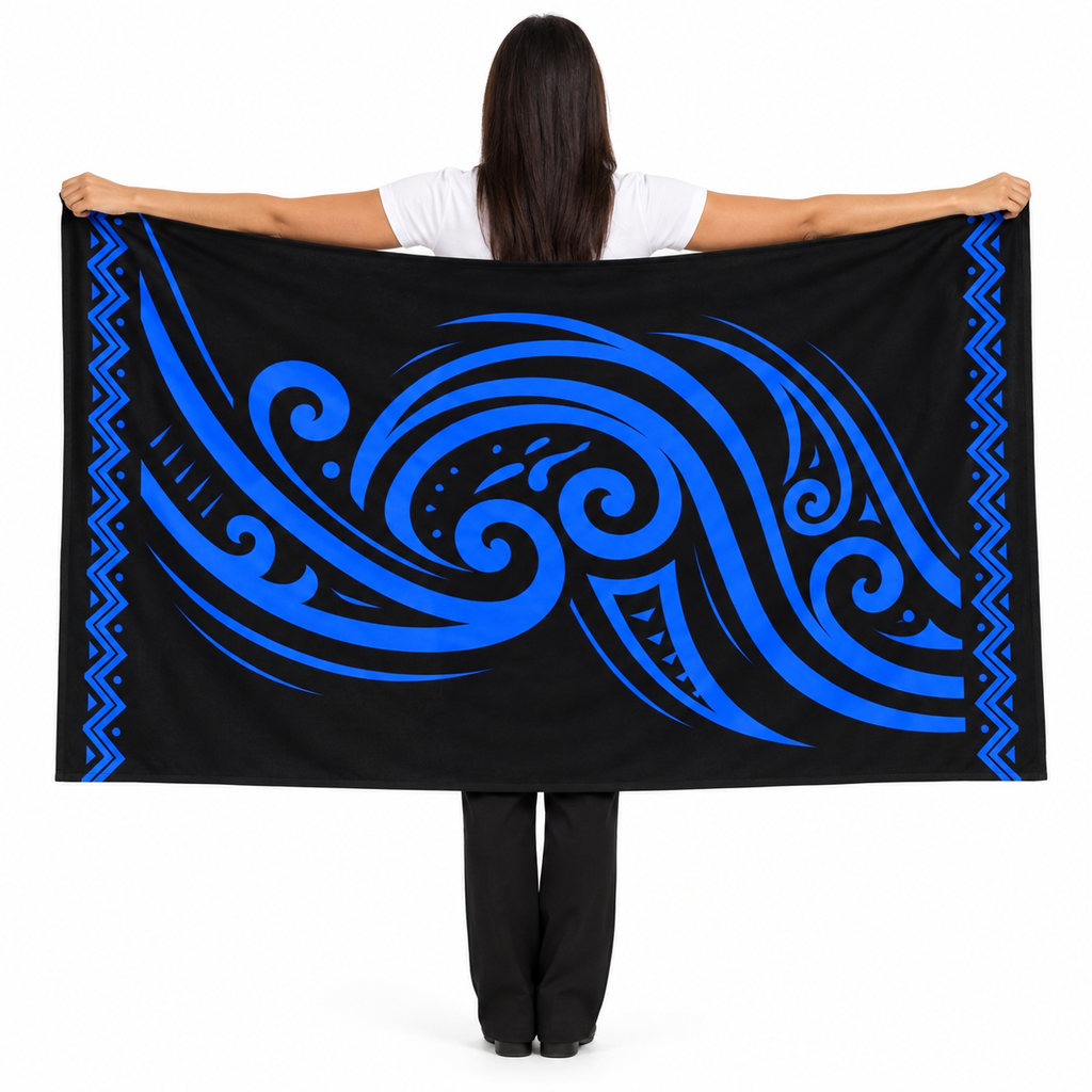Lava Lava/Sarong-Blue Maori