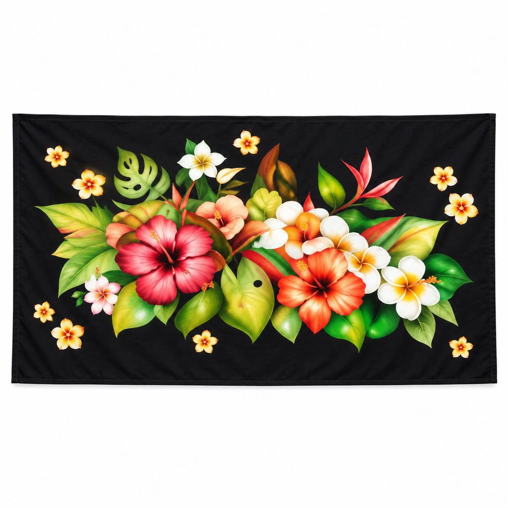 Womens Lava Lava/Sarong-Black Red