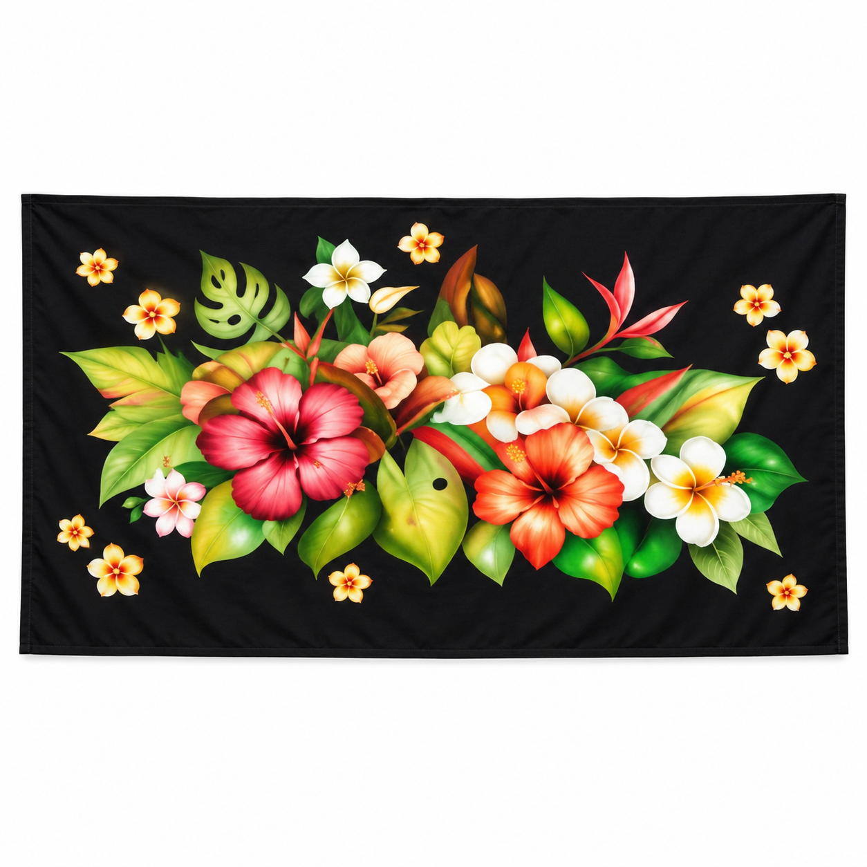 Womens Lava Lava/Sarong-Black Red
