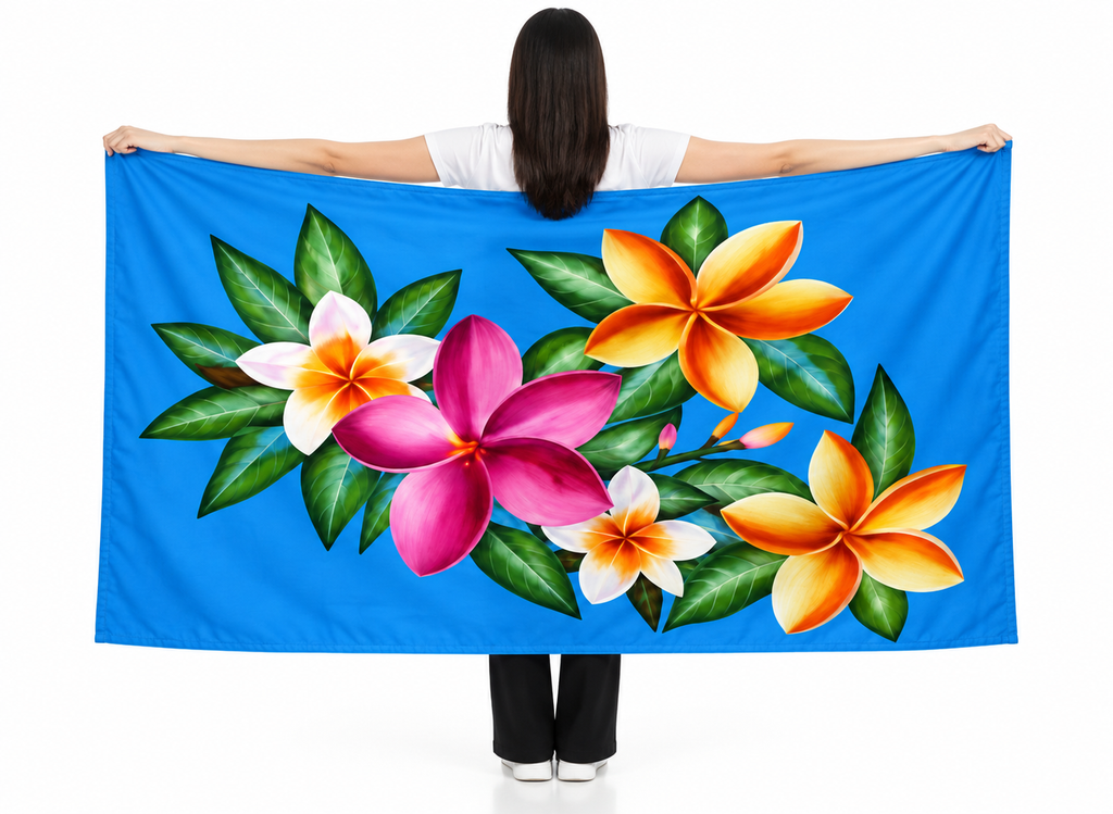 Womens Lava Lava/Sarong-Blue