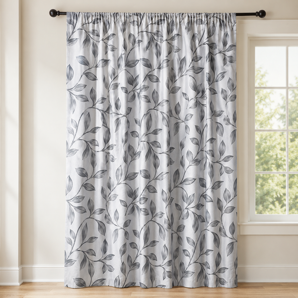 White Pencil Pleat Curtain