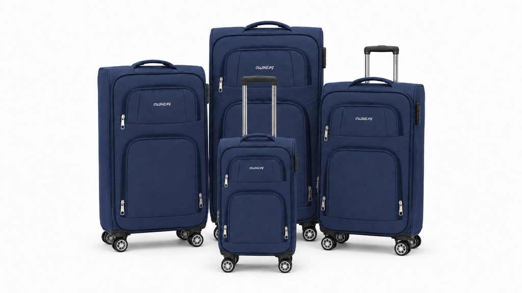 Navy Fabric Suitcase 4PCS Set 20 28 30 32 inch
