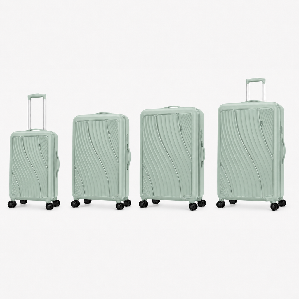 Light Green PPSuitcase 4PCS Set 20 24 28 32 inch