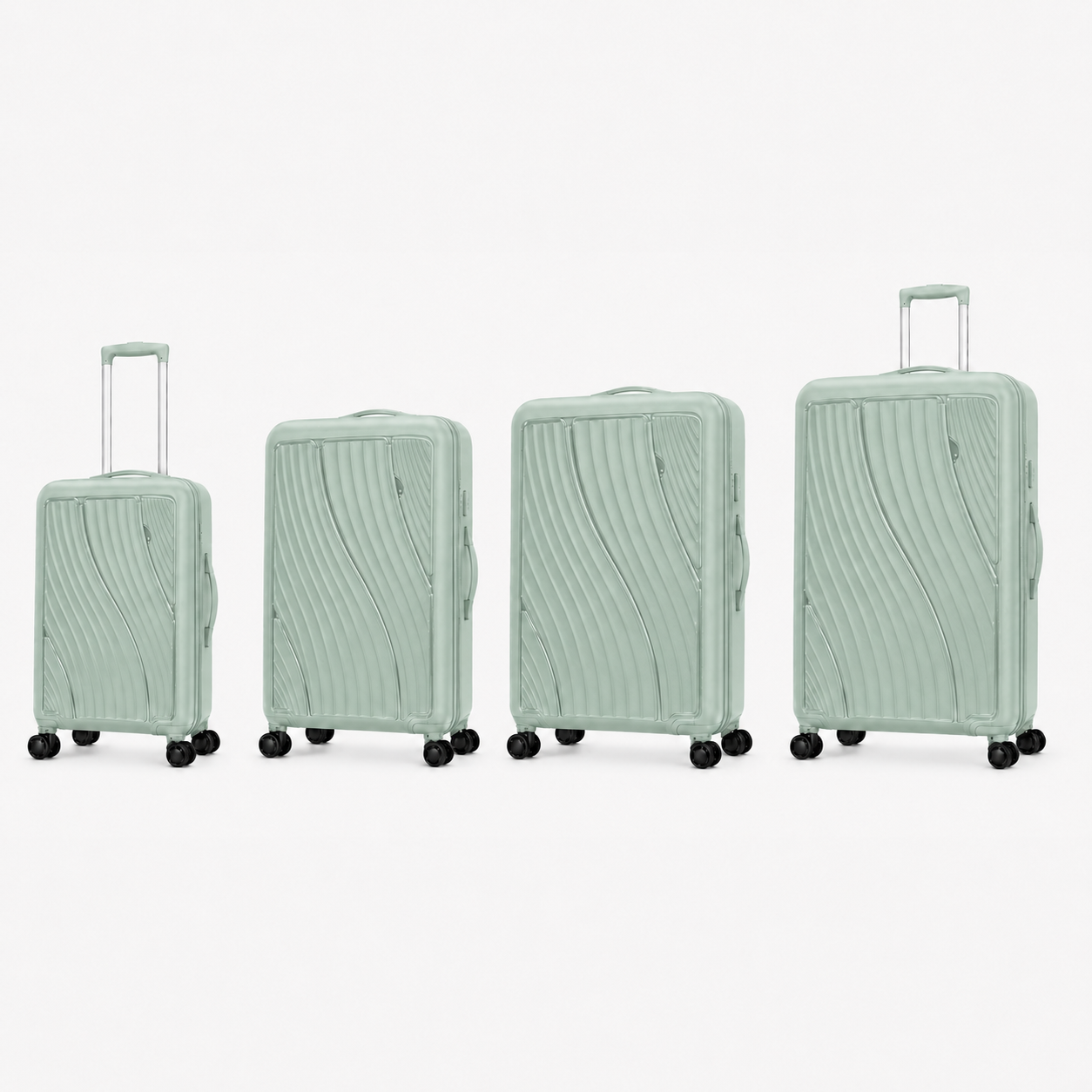 Light Green PPSuitcase 4PCS Set 20 24 28 32 inch