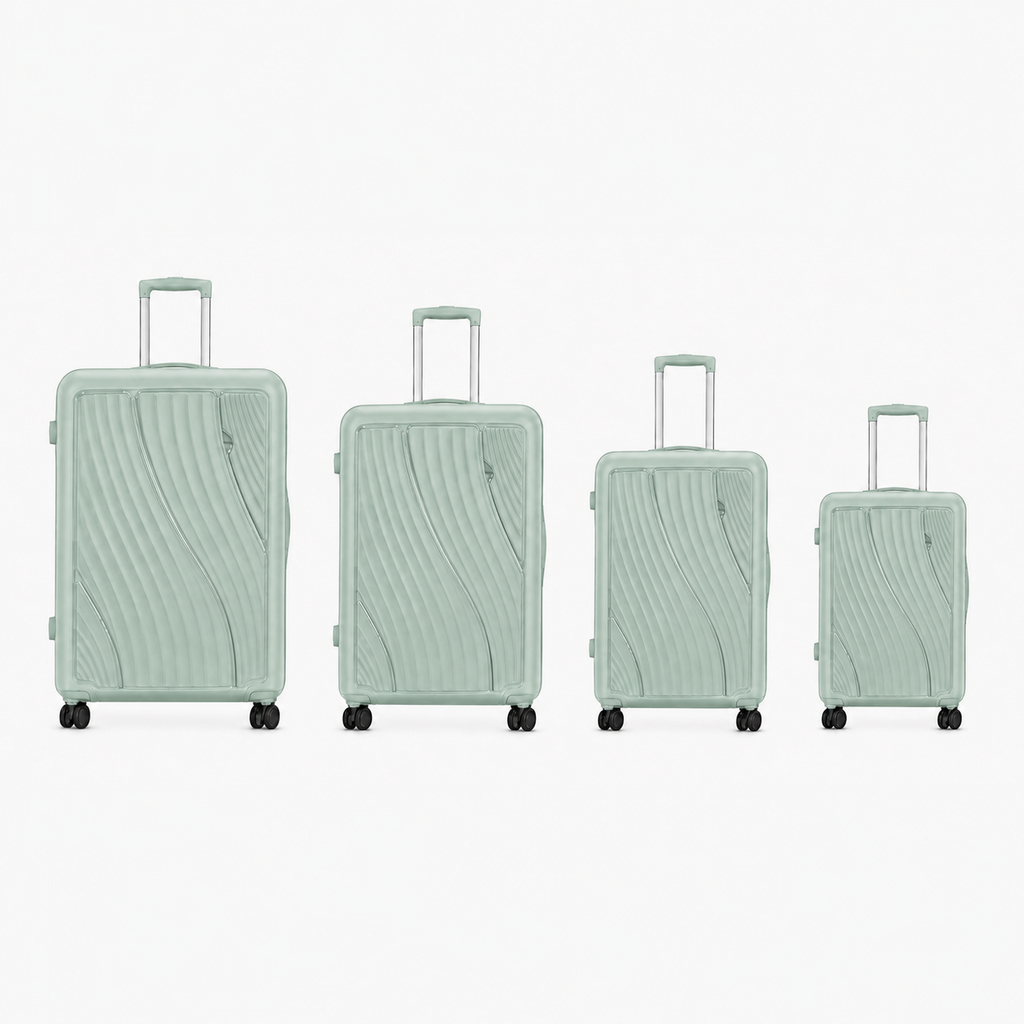 Light Green PPSuitcase 4PCS Set 20 24 28 32 inch