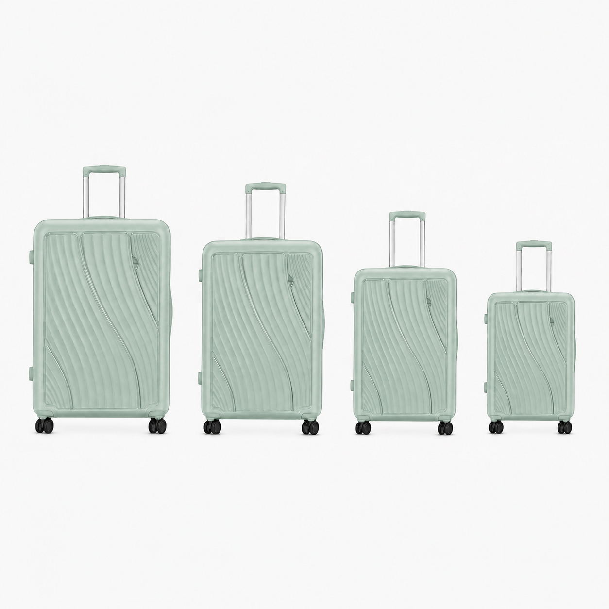 Light Green PPSuitcase 4PCS Set 20 24 28 32 inch