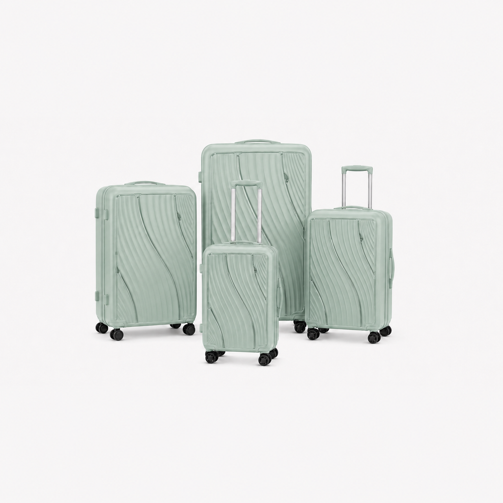 Light Green PPSuitcase 4PCS Set 20 24 28 32 inch