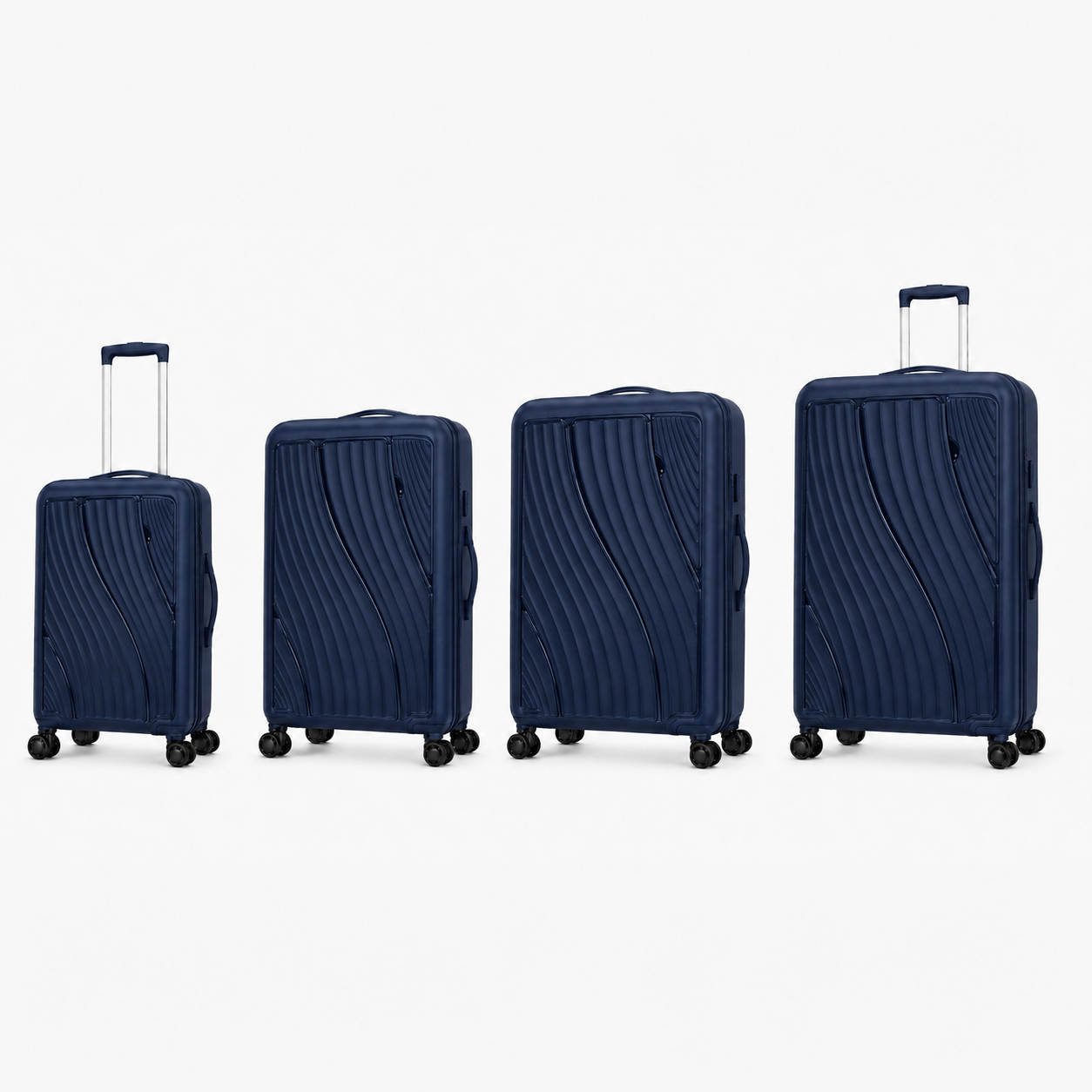 Dark Blue PP Suitcase 4PCS Set 20 24 28 32 inch