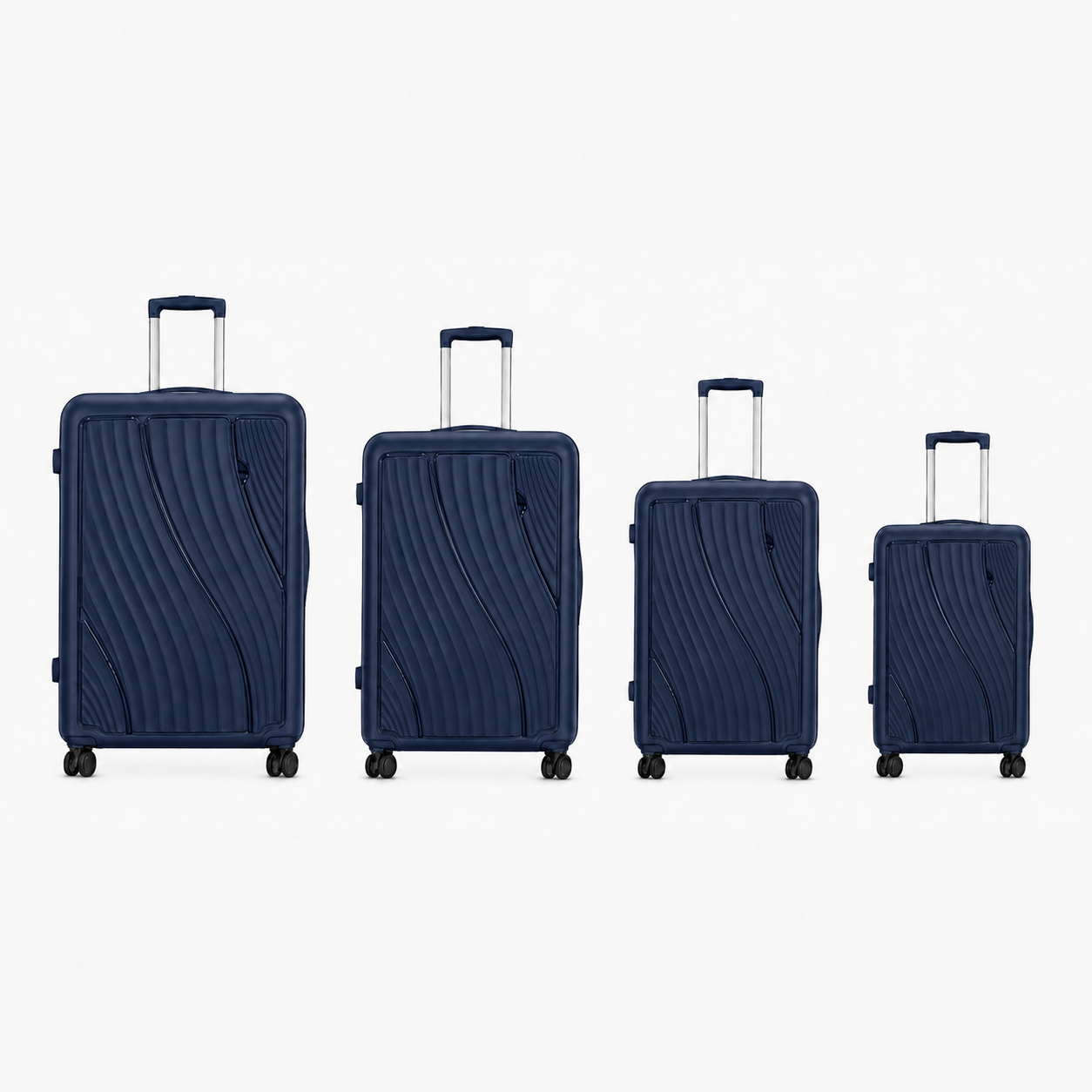 Dark Blue PP Suitcase 4PCS Set 20 24 28 32 inch