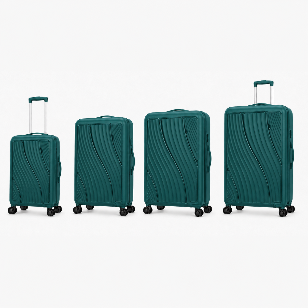 Dark Green PP Suitcase 4PCS Set 20 24 28 32 inch