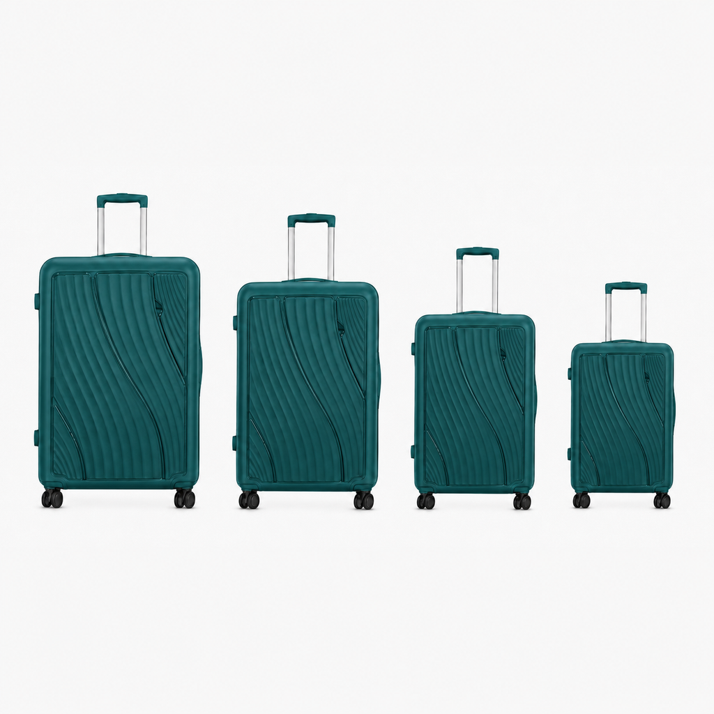 Dark Green PP Suitcase 4PCS Set 20 24 28 32 inch