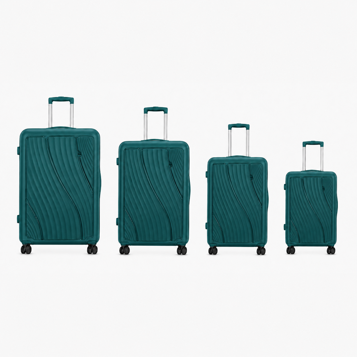 Dark Green PP Suitcase 4PCS Set 20 24 28 32 inch