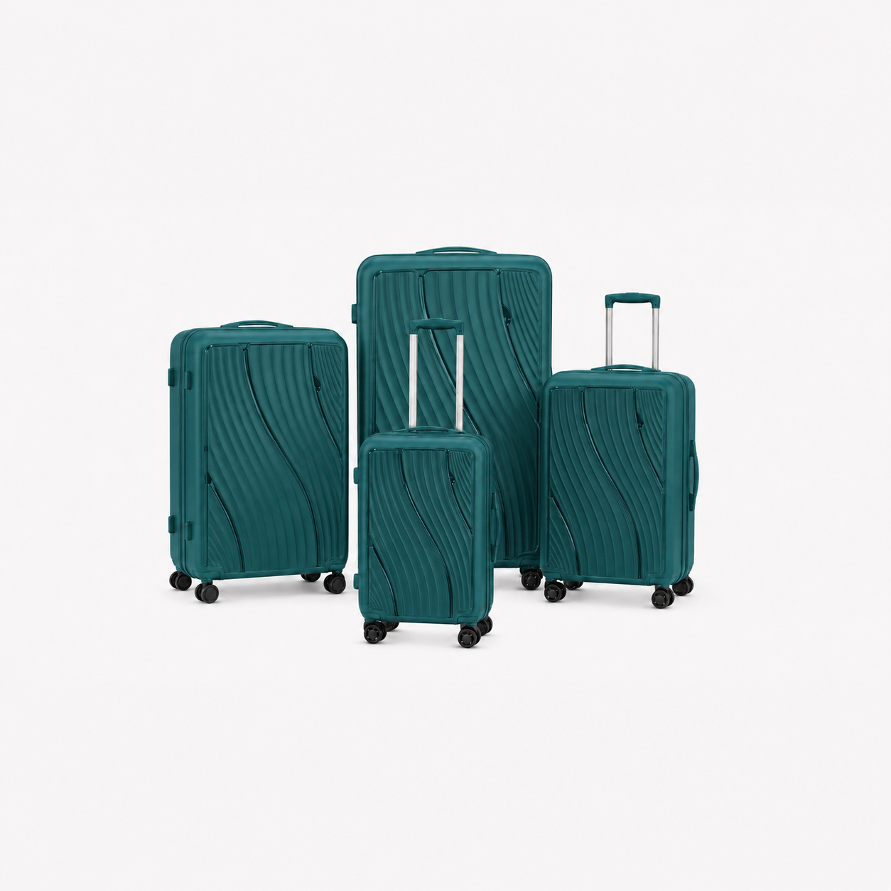 Dark Green PP Suitcase 4PCS Set 20 24 28 32 inch