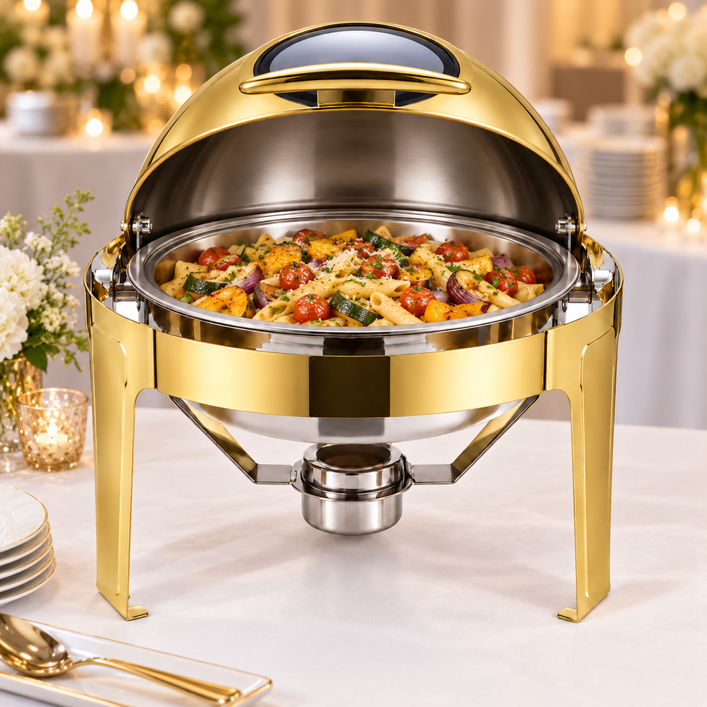 Chafing Dish Round-Gold