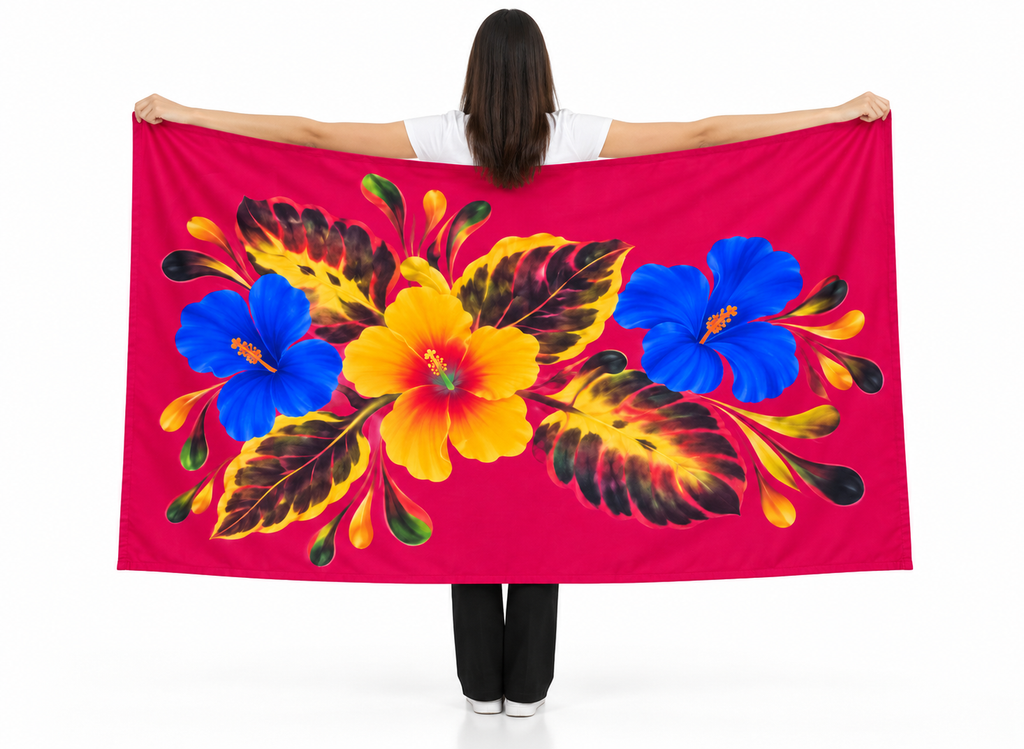 Womens Lava Lava/Sarong-Hot Pink
