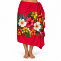 Womens Lava Lava/Sarong-Red