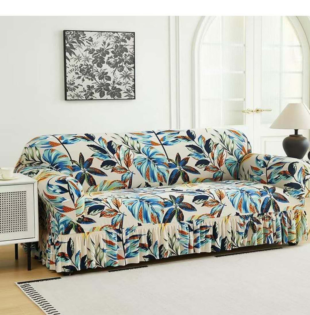Sofa Cover- Botanical Leaf Skirty SC-P12