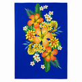 Blue Orange Flowers Lava Lava