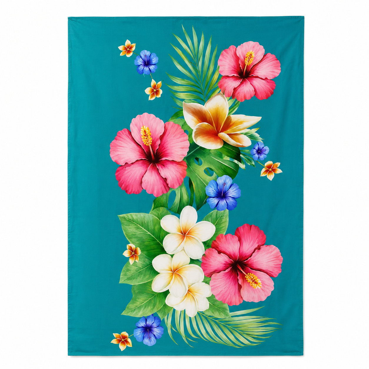 Teal Flowers Lava Lava