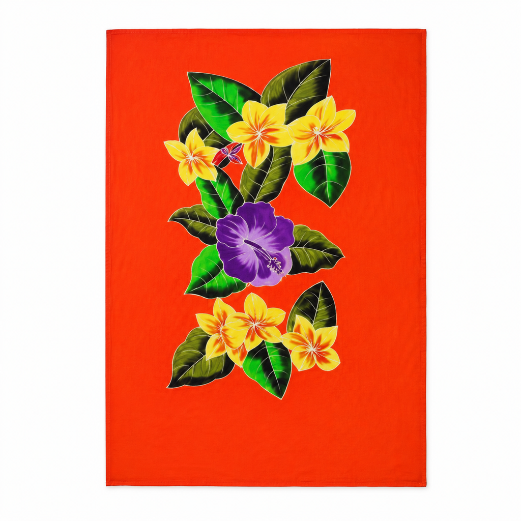 Red Yellow Flowers Lava Lava