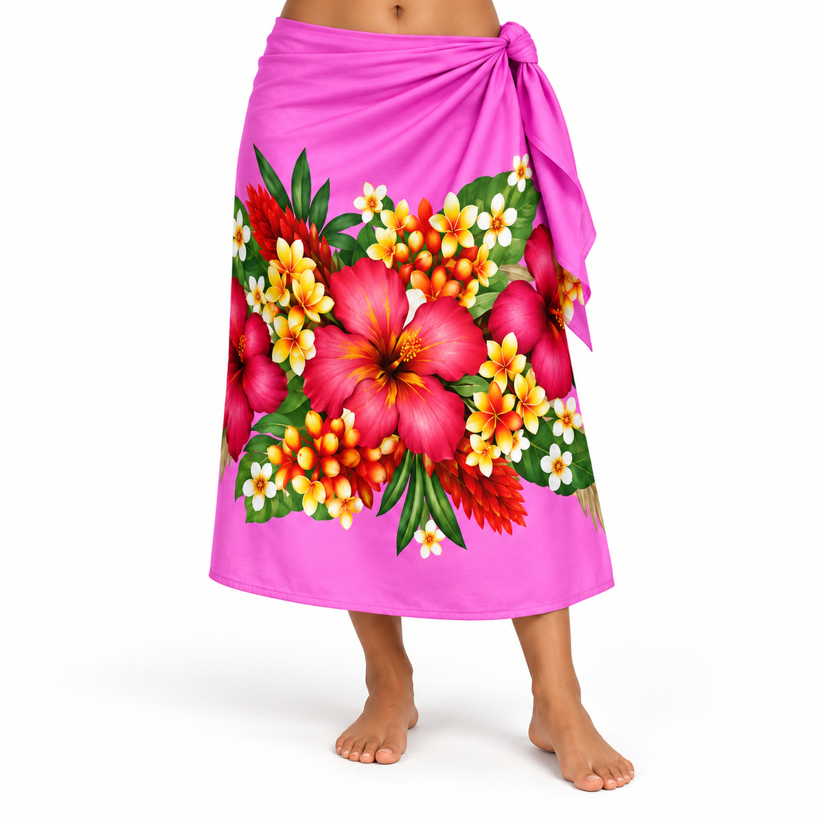 Womens Lava Lava/Sarong-Pink Red