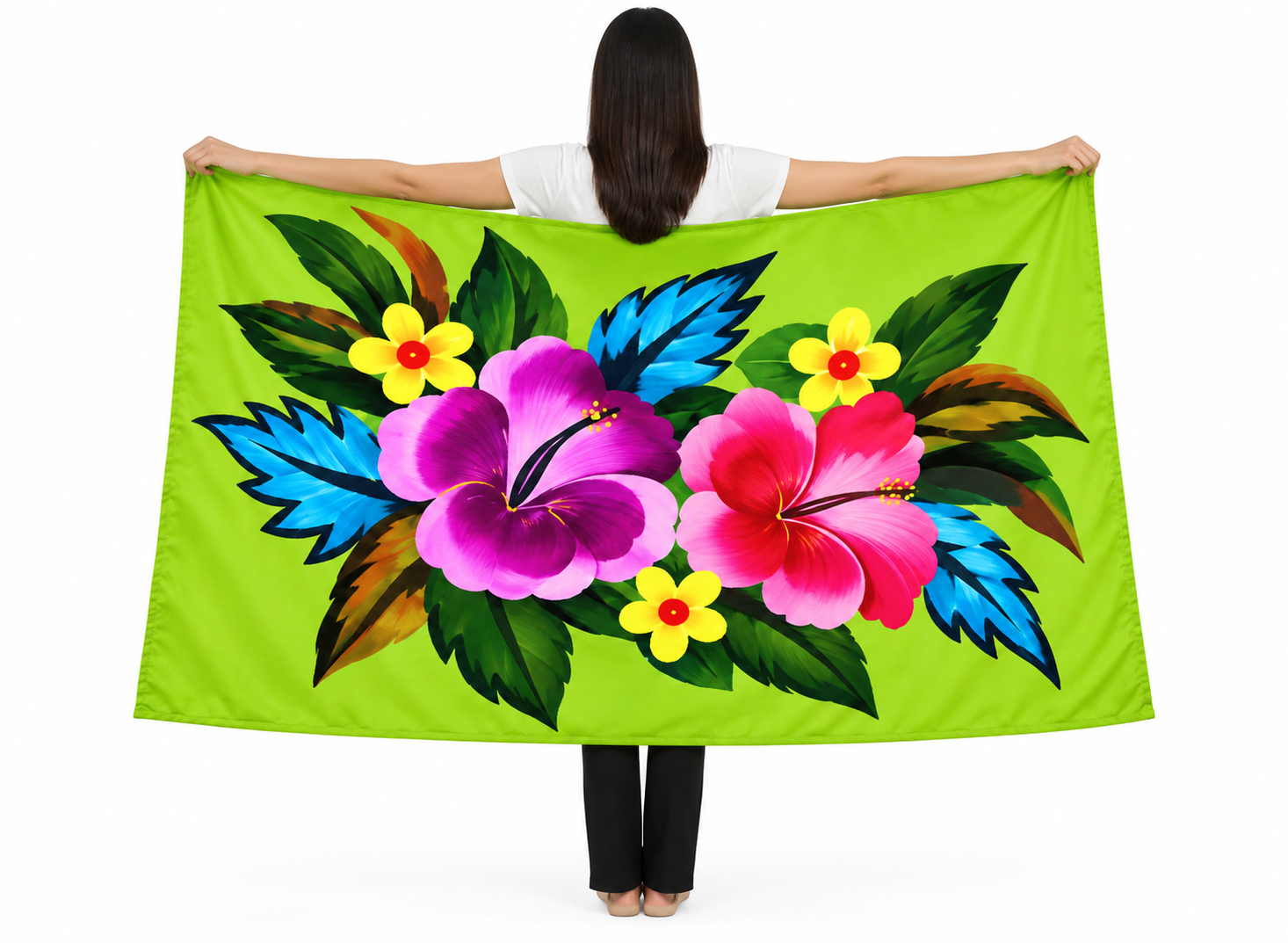 Womens Lava Lava/Sarong-Lime