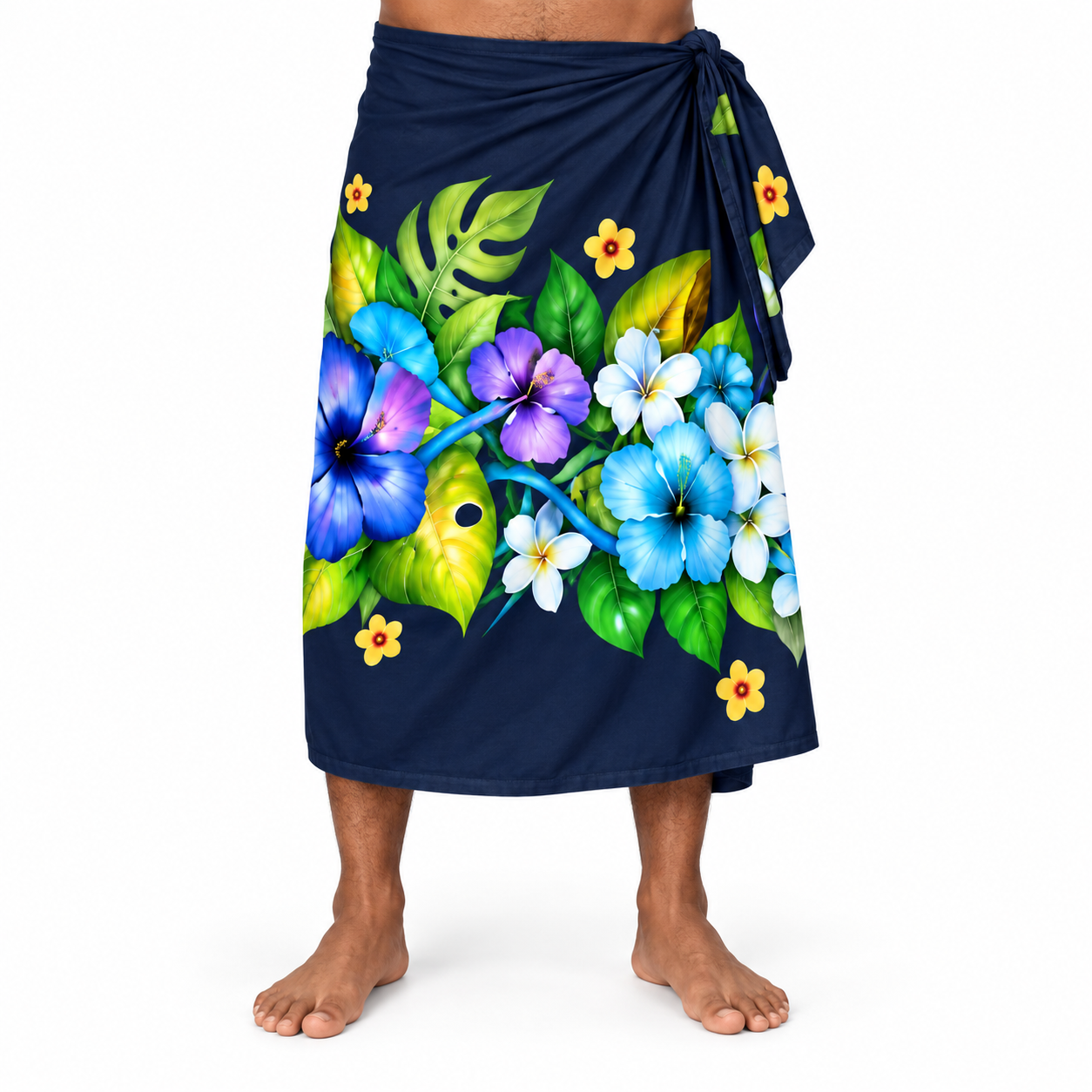 Womens Lava Lava/Sarong-Navy Blue