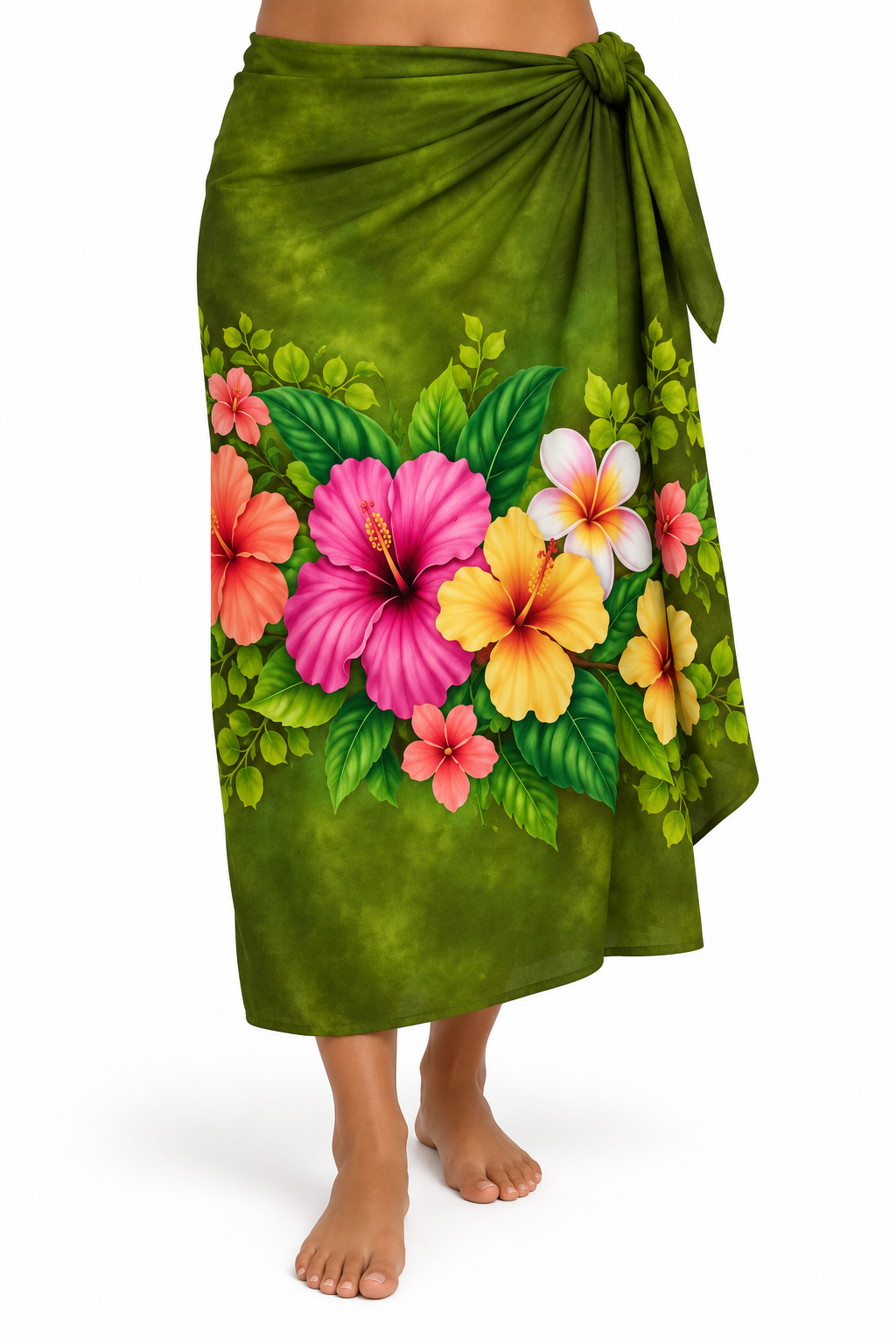 Womens Lava Lava/Sarong-Olive
