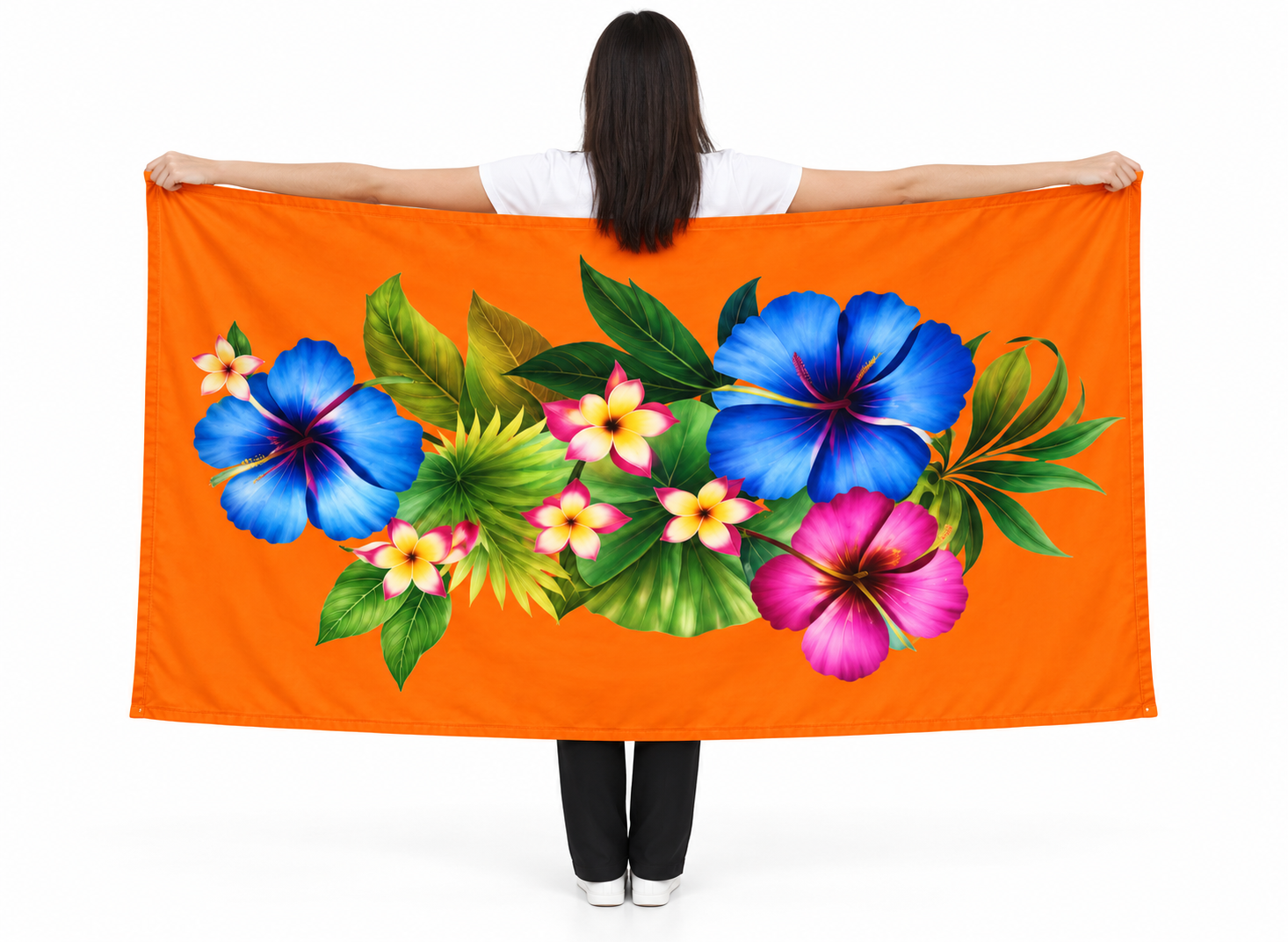 Womens Lava Lava/Sarong-Orange