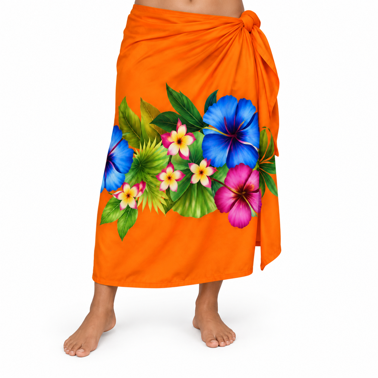 Womens Lava Lava/Sarong-Orange