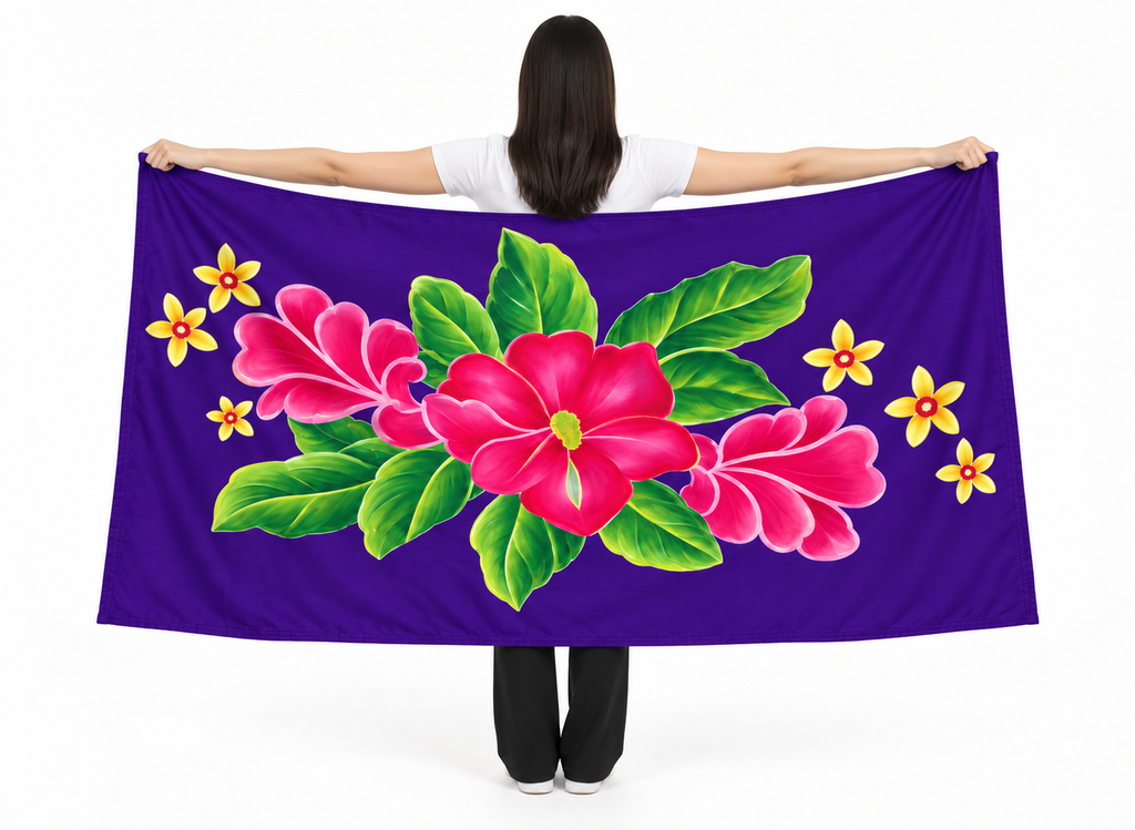 Womens Lava Lava/Sarong-Purple