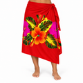 Womens Lava Lava/Sarong-Red Orange