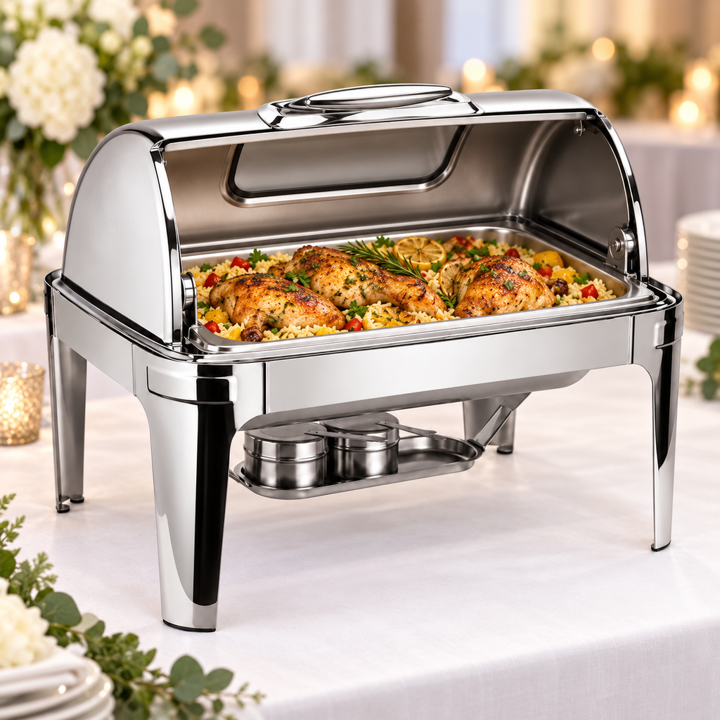 Chafing Dish Rectangular-Silver