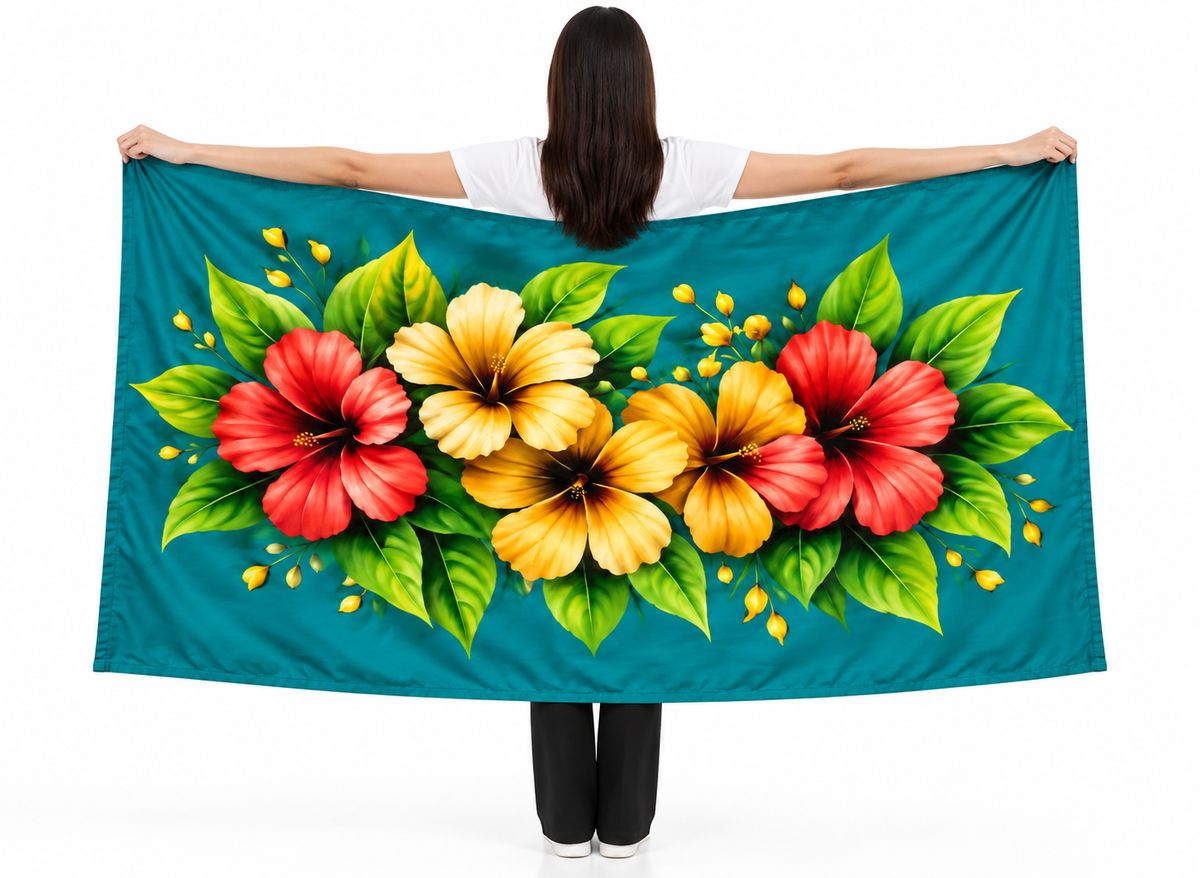 Womens Lava Lava/Sarong-Teal