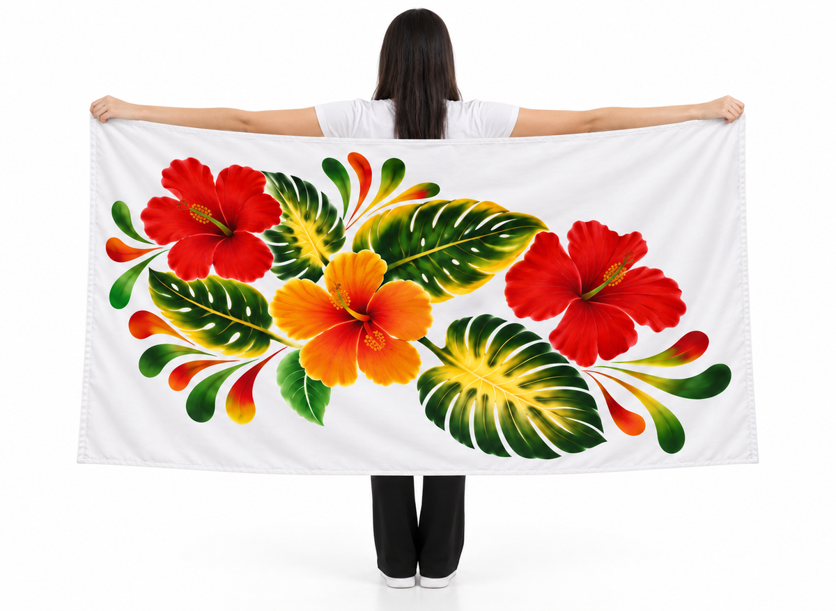 Womens Lava Lava/Sarong-White