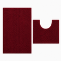 Red 2-Piece Toilet Mat Set