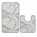 Palm Leaf 2-Piece Toilet Mat Set
