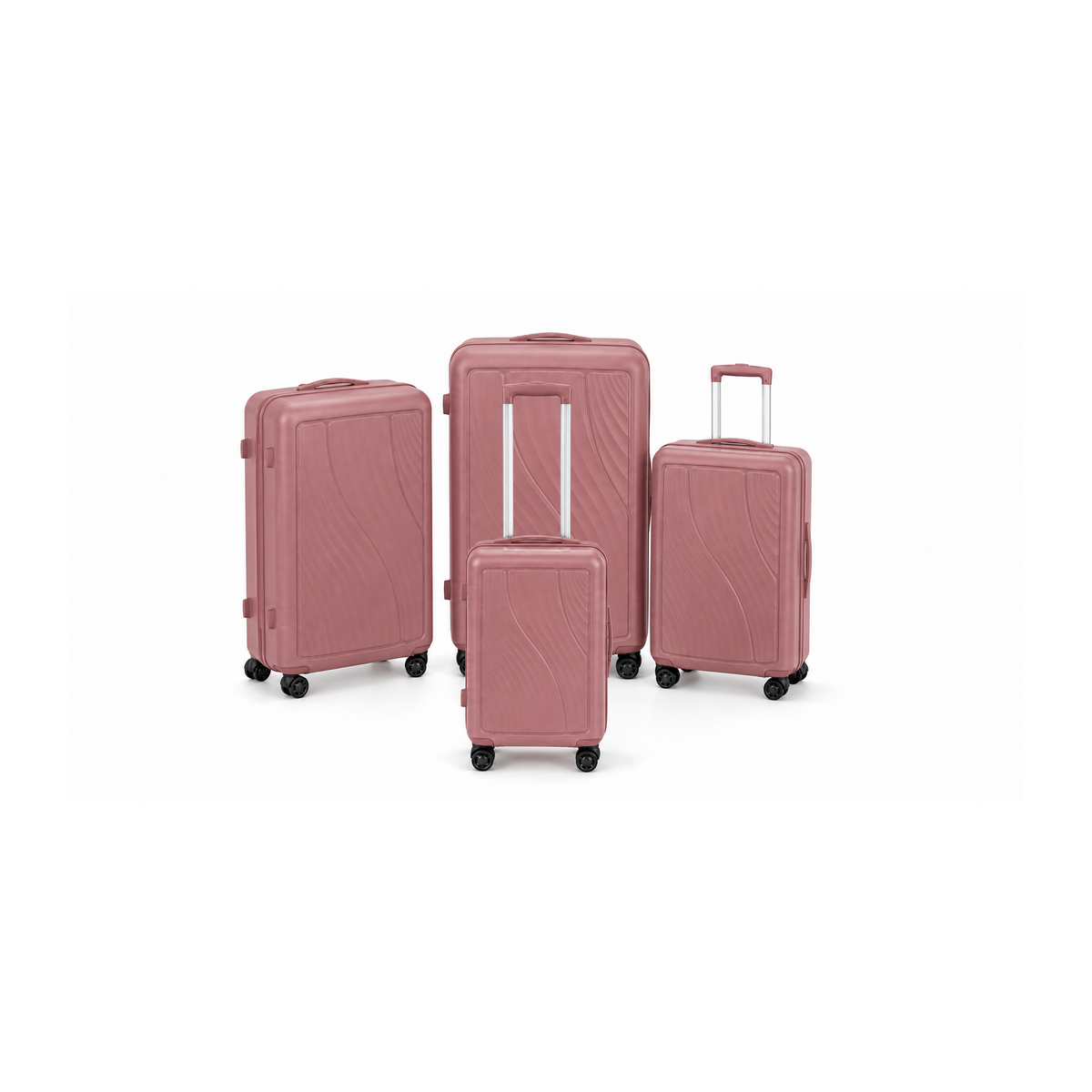Pink PP Suitcase 4PCS Set