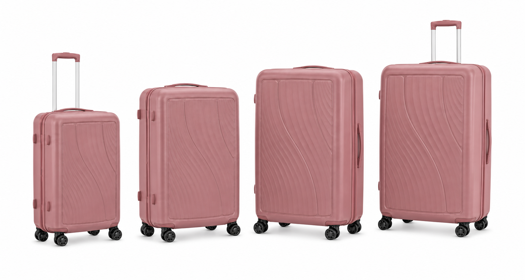 Pink PP Suitcase 4PCS Set 20 24 28 32 inch