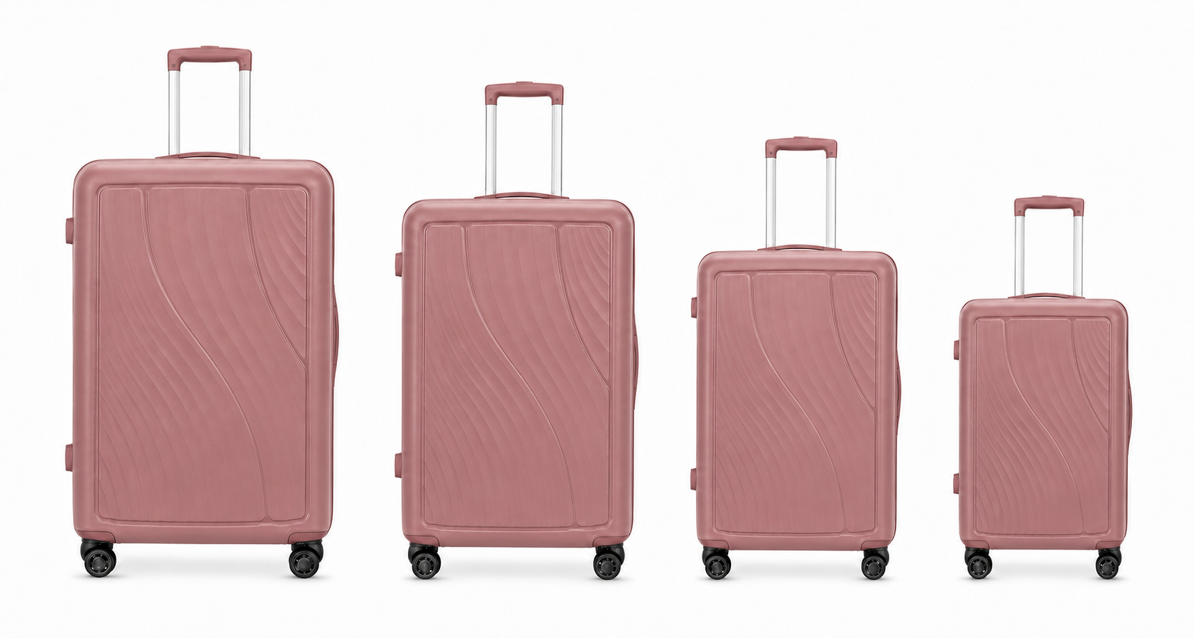 Pink PP Suitcase 4PCS Set 20 24 28 32 inch